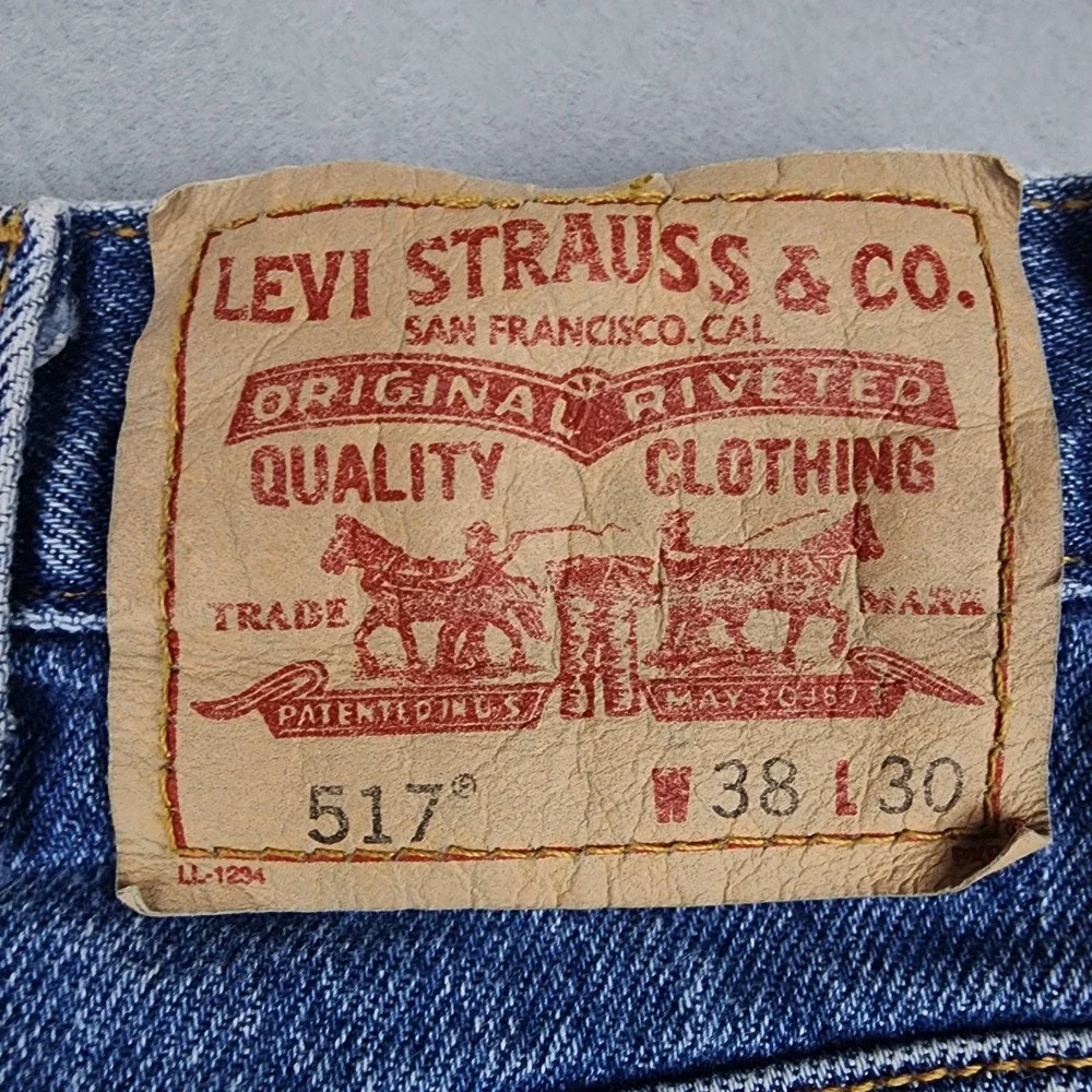 Levi's 517 Bootcut Jeans Mens 3(36)x30 Medium Wash Blue Cotton Denim Casual